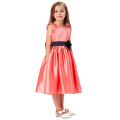 Grace Karin Sleeveless Crew Neck Red Flowers Girl Dress Padrão Party Children Girls Dress CL007554-1